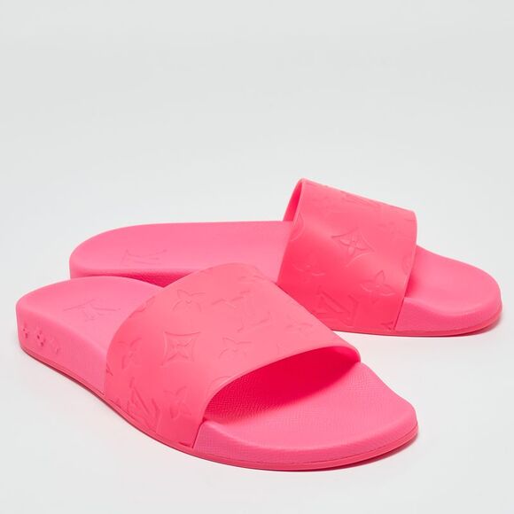 Louis Vuitton Pink Rubber Waterfront  Pool Slides Size 39 - Picture 4 of 7